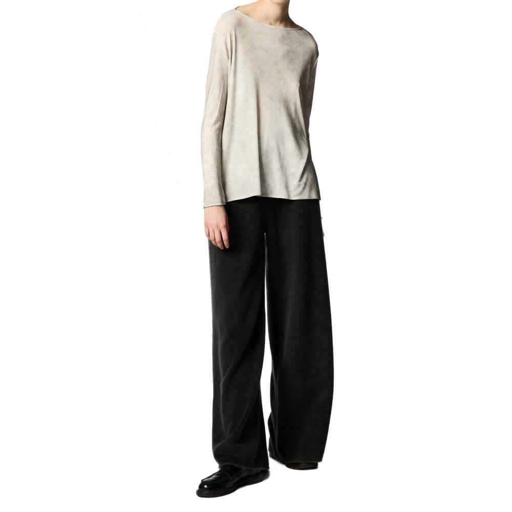 NEW AVANT TOI dirty effect long sleeve tee in ghiaccio